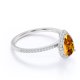 thumbnail image 3 of JeenMata Anillo de Compromiso de 1 Quilate con Piedra Natal de Noviembre en Corte de Pera - Anillo de Bodas - Anillo de Halo - Anillo Pavé - Anillo de Promesa - Baño de Oro Blanco de 18 K sobre Plata, 3 of 6