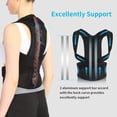 thumbnail image 2 of Large Size XS-5XL Adjustable Scoliosis Posture Corrector Full Back Support Brace Corset Men Women Shoulder Neck Clavicle Support Spine Lumbar Pain Relief (Color : Grey, Size : XL) (Black 3XL), 2 of 8