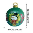 thumbnail image 3 of Fwttom 23.6" Christmas Inflatables Xmas Balls, Cute Snowman Pattern Green Inflatable Christmas Decorations, Holiday Blow Up Christmas Decorations Outdoor for Garden, Patio, Yard, Holiday, Party, 3 of 5