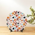 thumbnail image 6 of Disketp Autumn Pumpkins Fall Leaves Ceramic Plate Dinner Plates Bone China Decorative Plates Art Ceramic Ornaments for Wall Hanging Decoration -7in, 6 of 6