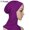 Purple, variant on Soft Solid Color Women Full Cover Scarf Cap Underscarf Neck Head Bonnet Hat