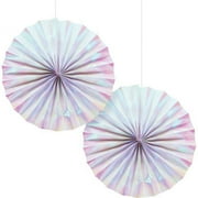Creative Converting Iridescent Party Paper Fans, 2 ct