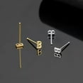 thumbnail image 2 of GKNET Sterling Silver Initials Letter 24G Nose Bone Ring Piercing Stud A4372-1 Single Piece-R-Silver, 2 of 9