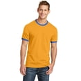 thumbnail image 1 of PORT AND COMPANY Camiseta Ringer de 100 % algodón de 54 onzas (PC54R) dorado/azul real, 4XL Puerto & Compa??a PC54R, 1 of 1