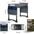 thumbnail image 2 of Garden Kneeler and Seat with Upgraded Wide & 3" Thick Kneeling Pad, Heavy Duty Garden Stool with 2 Large Tool Bags, Portable Bench for Weeding, Gardening Gifts for Women, Men, Seniors, Grey, 2 of 5