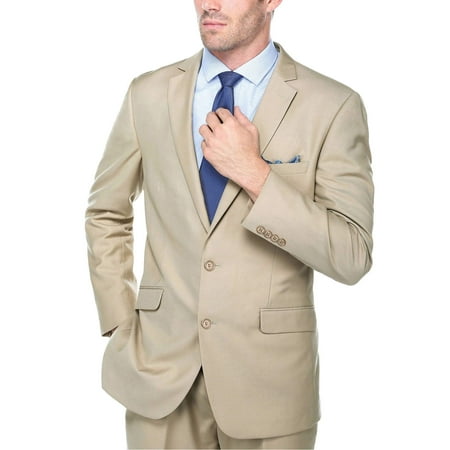 Crespo Men's Tan Classic Fit Italian Styled Two Piece Suit - Walmart.com