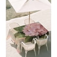 thumbnail image 3 of 60x120 Inch Outdoor Tablecloth with Umbrella Hole Zipper Rectangle Pink Vintage Floral Rectangular Tablecloths Outside Waterproof Summer Botanical Retro Patio Table Cloth Cover for Picnic Party, 3 of 8