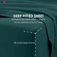 thumbnail image 4 of 300-Thread Count Egyptian Cotton Twin XL Size Teal Blue Color Sheet Set- 12 inch Deep Pockets, 4 of 7