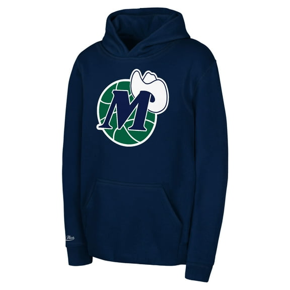 Preschool Mitchell & Ness Navy Dallas Mavericks Retro Logo Pullover Hoodie