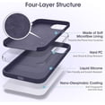 thumbnail image 3 of Liquid Silicone Case for iPhone 13 Mini, [Scratch-Resistant, Anti-Fingerprint, Shockproof] Protective Slim Phone Case, 4-Layer Cover with Microfiber Lining, Silky-Soft Touch, Deep Purple, 3 of 14