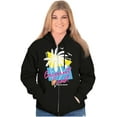 thumbnail image 3 of Dominican Republic the Coconut Coast Unisex Fleece Graphic Zip Up Hoodie Brisco Brands 2X, 3 of 5