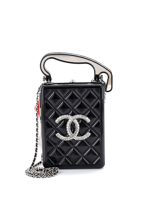 Pre-Owned Traffic Light Minaudiere Resin with Metal and Crystals By Rebag