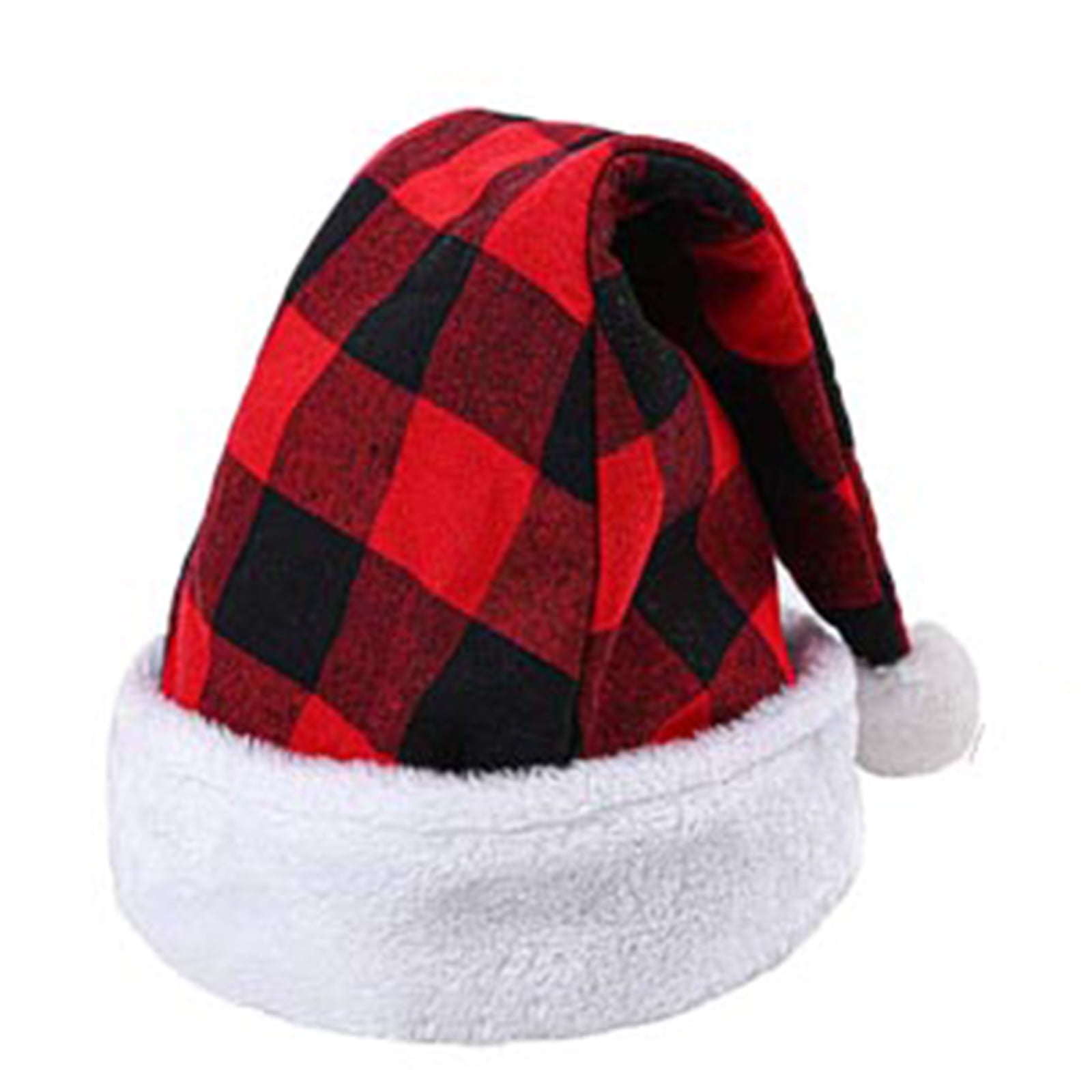 Christmas Hat Plaid Santa Hat Xmas Holiday Hat For Adults For Christmas ...