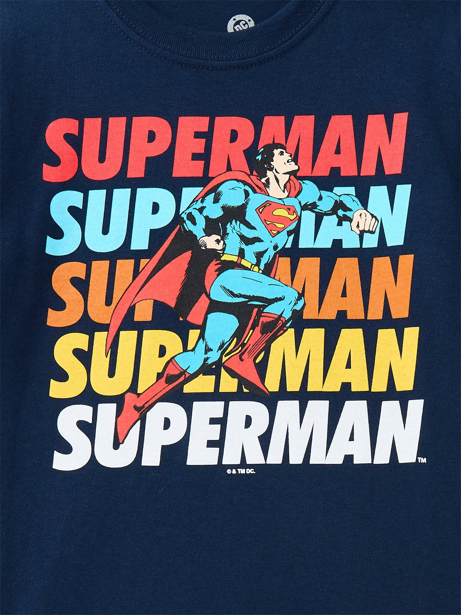 Superman Boys Cotton Graphic Tee with Short Sleeves, Sizes XS-2XL
