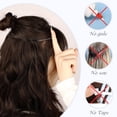 thumbnail image 6 of SUCS 20 Inch Mixed Brown Long Wavy Synthetic Hairpiece with Transparent Wire Adjustable Size, 4 Secure Clips for Women, 6 of 7