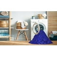 thumbnail image 2 of Ahgly Company Machine Washable Indoor Round Transitional MediumBlue Area Rugs, 6' Round, 2 of 7