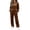 A-Brown, variant on successthop Velour Sweatsuits 2PCS Sets Womens Long Sleeve Crewneck Tops and Pant Casual Tracksuit with Pockets