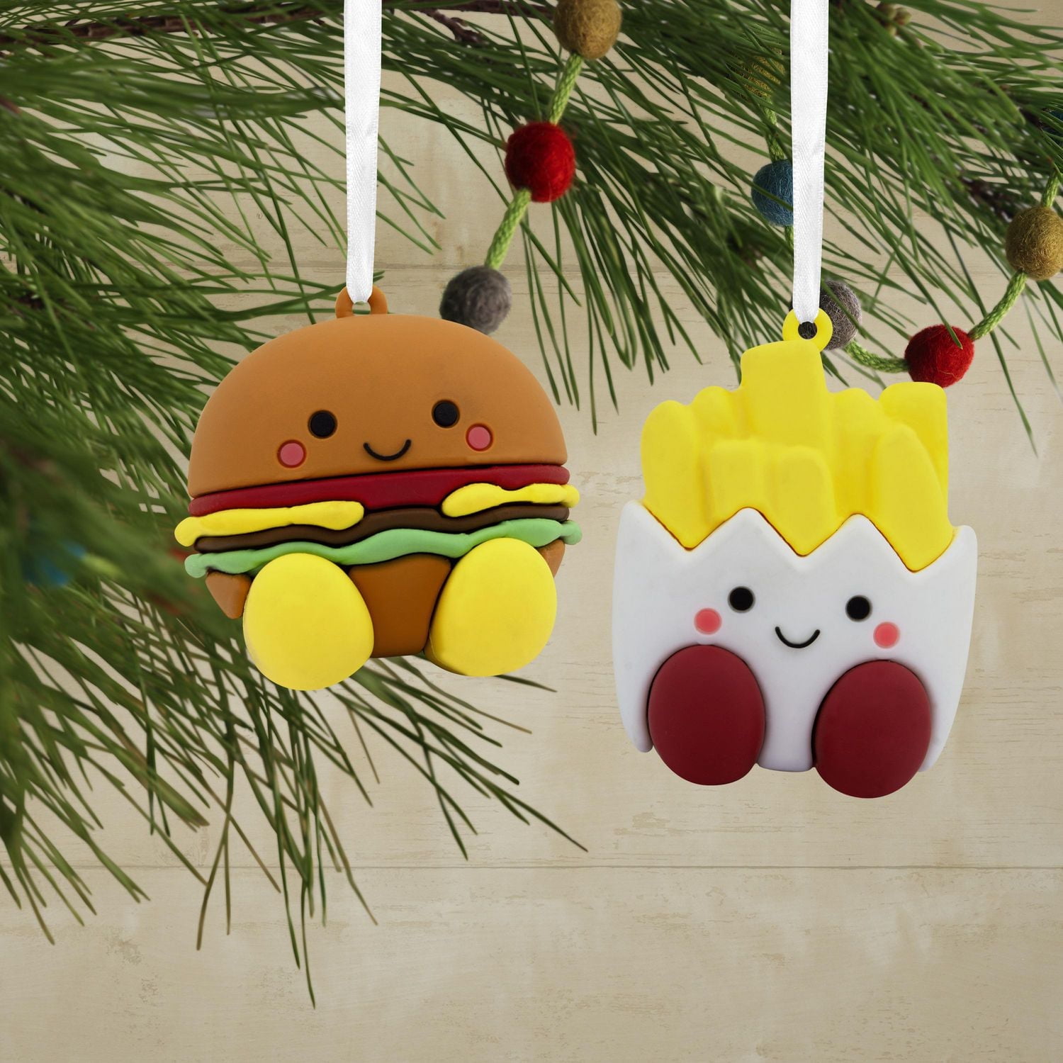 Hallmark Christmas Ornaments (Better Together Burger and Fries Magnetic), Set of 2