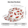 thumbnail image 6 of Fotbe Hand Drawn Watermelon Flat Bill Visor Cap Classic Snapback Hat Polyester Foam Trucker Hat Trucker Cap Adjustable Baseball Cap, 6 of 9