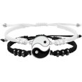 thumbnail image 1 of 2 Piezas Pulseras de Cuerda Ajustable Yin Yang YONGSHENG para Parejas de Relaciones de Amistad Tamaño Ajustable, 1 of 3