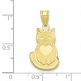 thumbnail image 5 of Auriga Fine Jewelry 10K Yellow Gold Laser Cut Cat with Heart Charm for Women, 5 of 5