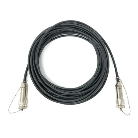 Ultra Spec Cables FTTA Outdoor Rated Screw-type Stainless Steel Plug to Plug Singlemode Duplex TPU Cable - 10 Meter