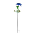 thumbnail image 2 of Comedero para pájaros con estaca, resistente, para amantes de las aves, decoración de jardín con forma de rana, baño de pájaros de metal para jardín,, 2 of 8