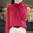 thumbnail image 2 of SRZYMJ Women's Oversized Soft Knit Pullover Sweater Long Sleeve Round Neck Casual Comfortable Loose Fit Solid Basic Top for Fall and Winter Seasons, 2 of 3