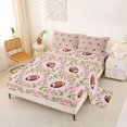 thumbnail image 2 of Erosebridal Teens Brown Football Full Size Sheets 4-Piece,Kawaii Ribbon Bowknot Bed Sheets for Kids Boys Girls,Ultra Soft Home Decor, 2 of 5