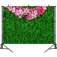 thumbnail image 1 of BSDHOME Polyester 7x5ft Naturel Vert Pelouse Fleur Mur Photographie Fond Photo Studio de Fond Prop, 1 of 4