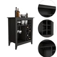thumbnail image 4 of Black Finish - Organize Wine & Store Essentials - Entertainment Area - Quick Assembly, 4 of 4