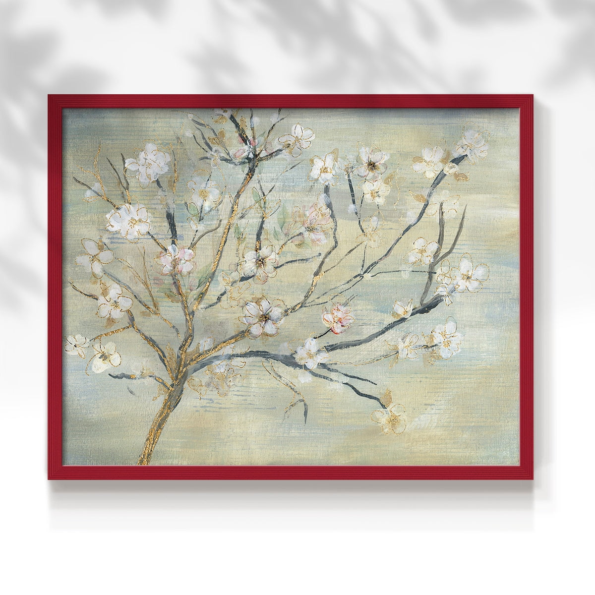 Blossoms & Spring Rain by Susan Jill - Restickable Framed Giclée Print