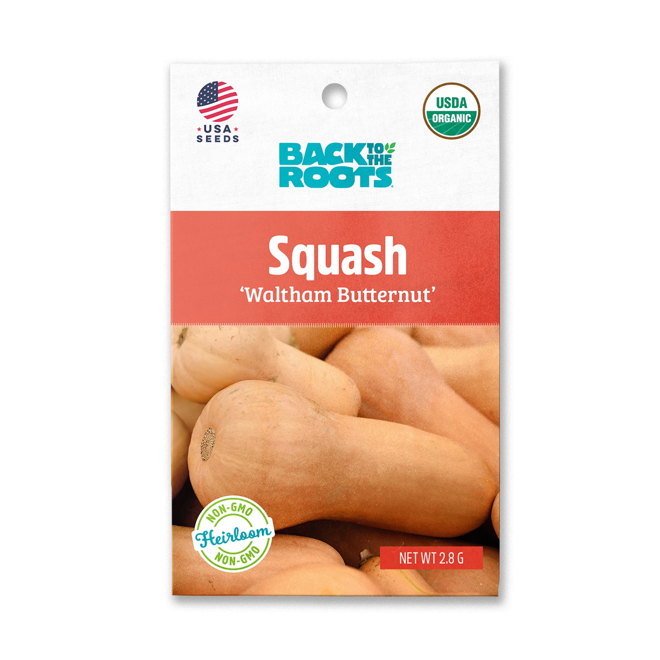 Back to the Roots Organic Waltham Butternut Squash Garden Seeds, 1 Seed Packet