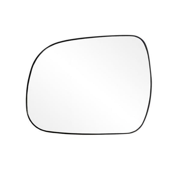 88224 - Fit System Driver Side Non-heated Mirror Glass w/ backing plate, Toyota Highlander US Built 10-13, Tacoma 05-11, Tacoma 12-15, 5 15/ 16" x 7 1/ 2" x 8 3/ 8"