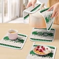 thumbnail image 5 of St. Patrick's Day, Pot Holders for Kitchen Heatproof Potholder, 4 Pack Green Shamrock Farmhouse Plaid Eucalyptus Hot Pads Multipurpose Oven Pads Cloth Potholders Trivet for Cooking and Baking, 5 of 8