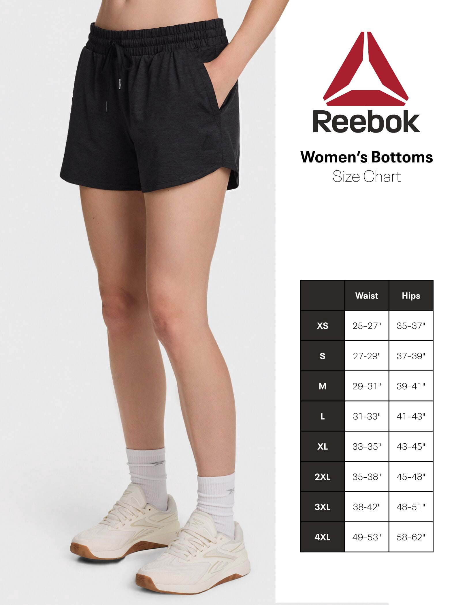 Reebok Women's and Women's Plus Game Day Fleece Lifestyle Short, Sizes XS-4X