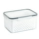 thumbnail image 1 of Ounissouiy Práctico contenedor de almacenamiento para refrigerador con caja transparente y sello duradero Organizadores de utensilios de cocina Gris claro 3300ML, 1 of 6