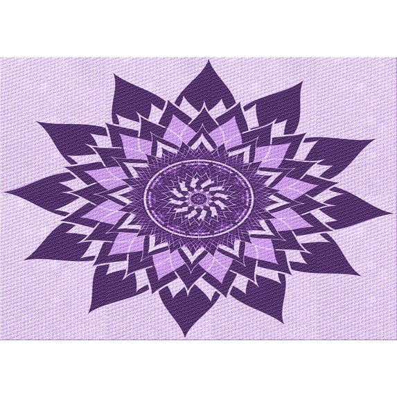 Ahgly Company Indoor Rectangle Patterned Blossom Pink Area Rugs, 4' x 6'
