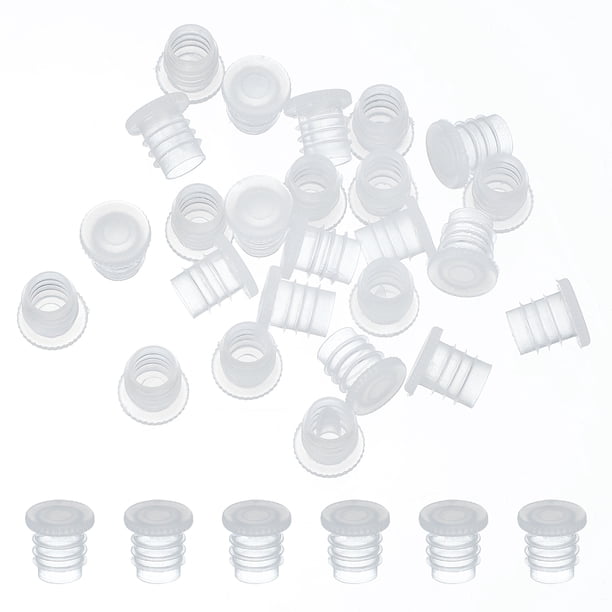 Tapones de plástico para salero y pimentero, reemplazo reutilizable, tapa redonda 0.28