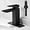 Matte Black, variant on Matte Black Bathroom Faucets Set with Pop Up Drain Single Handle Bathroom Sink Faucet 1 & 3 Hole Waterfall Spout Vanity Faucet Kit with Deck Plate Rv Lavatory Basin Faucet, Stainless Steel