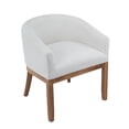 thumbnail image 5 of Hassch Upholstered Dining Chair, Linen Fabric Barrel Chair with Wood Frame, Armchair for Kitchen, Living Room, Beige, 5 of 8