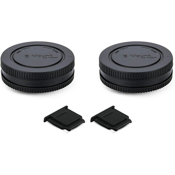 ERDS-2 Pack E Mount Body Cap & Rear Lens Cover for Sony ZV-E10 ZVE10II A6700 A6600 A6500 A6400 A6300 A6100 A6000 A7 A7II A7III A7IV A7R A7RII A7RIII A7RIV A7RV A7S A7SII A7SIII A7C A7CII A7CR A9 A9II