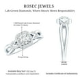 thumbnail image 5 of Rosec Jewels Certified Lab Grown Diamond Classic Engagement Ring for Women, EF-VS Quality, 925 Sterling Silver, US 4.00, 5 of 8