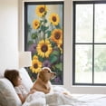 thumbnail image 2 of Sunflower Window Privacy Film, Modern Oil Painting Summer Botanical Floral Static Cling UV Sun Blocking Tint Film Heat Control Windows Films for Bedroom Bathroom, Window Stickers 29.5"x78.7", 2 of 7