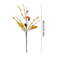 thumbnail image 3 of Dongrere 1 Pc Artificial Fall Floral Pick, Faux Autumn Harvest Maple Leaf, Fake Acorn Pumpkin Berry Branch for Vase Home Farmhouse Thanksgiving Table Decor, 16.5 Inch, 3 of 6