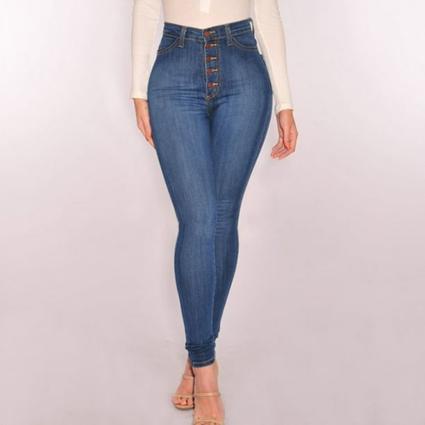 Women Denim Jeans Pants Slim Skinny High Waist Spring Summer