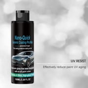 Nano-Quick Ceramic Coating Pro, Revolutionary Nano Spray for Car Detailing, Car Nano Quick Coat Restoring for Dust-Proof Glass Effect and Lasting Luster, 3.38fl.oz