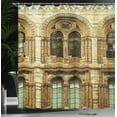 thumbnail image 4 of Ambesonne Historic Shower Curtain, European City Building, 69"Wx84"L, Sepia, 4 of 5
