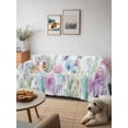 thumbnail image 6 of Colorful Spring Floral Couch Cover, Farmhouse Flowers Modern Botanical Art Sofa Cover Blanket for 1 Seat Cushion, Sectional Sofa Slipcover Furniture Protector for Living Room Bedroom 71''x91'', 6 of 9
