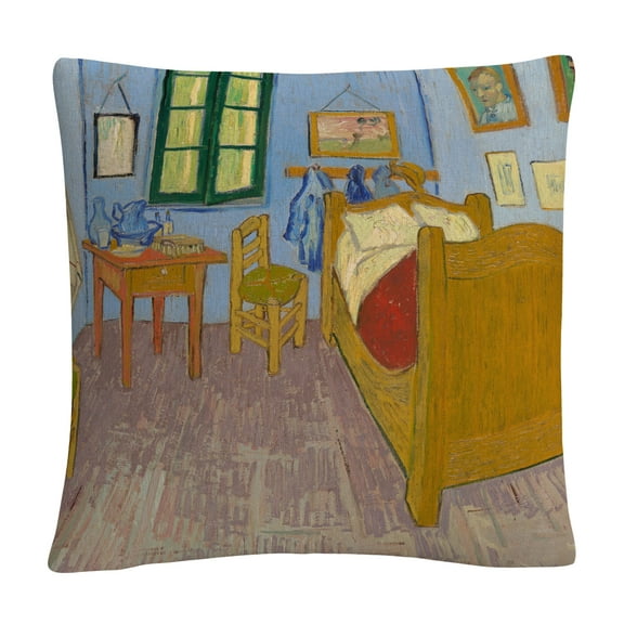 'Van Goghs Bedroom At Arles' By Vincent Van Gogh 16 X 16 Decorative Throw Pillow